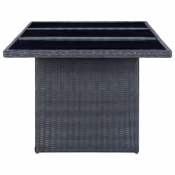 VidaXL 313309 table de jardin Noir, Gris