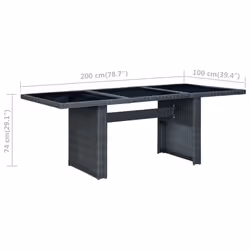 VidaXL 313309 table de jardin Noir, Gris - Vue supplémentaire 5