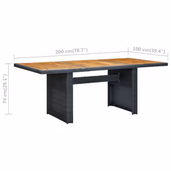 VidaXL 313310 table de jardin Marron, Gris - Vue supplémentaire 6