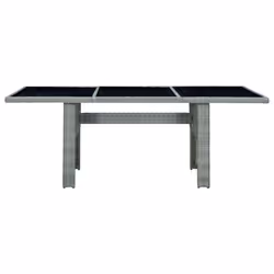 VidaXL 313311 table de jardin Noir, Gris