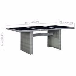 VidaXL 313311 table de jardin Noir, Gris - Vue supplémentaire 5