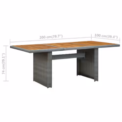 VidaXL 313312 table de jardin Marron, Gris - Vue supplémentaire 6