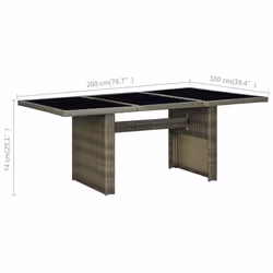 VidaXL 313313 table de jardin Noir, Marron - Vue supplémentaire 6