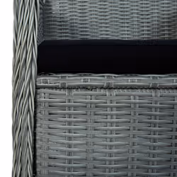 VidaXL 313317 chaise d'extérieur Terrace Siège rembourré Bois d'acacia, Polyuréthane, Acier Noir, Gris - Vue supplémentaire 7