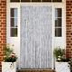 vidaXL Moustiquaire blanc et gris 118x220 cm chenille