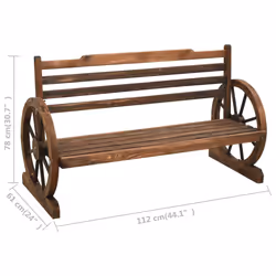 VidaXL 313891 banc de jardin Bois - Vue supplémentaire 8