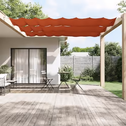 vidaXL Auvent vertical Terre cuite 60x420 cm Tissu oxford - TU