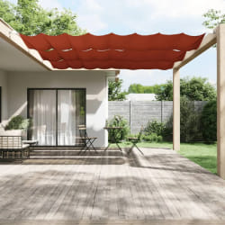 vidaXL Auvent vertical Terre cuite 140x420 cm Tissu oxford - TU