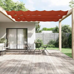 vidaXL Auvent vertical Terre cuite 140x800 cm Tissu oxford - TU