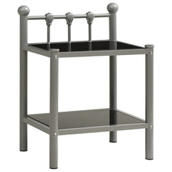VidaXL 325073 Table de nuit et table de chevet Gris, Noir