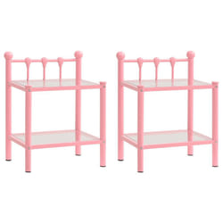 VidaXL 325079 Table de nuit et table de chevet Rose, Transparent