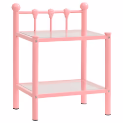 VidaXL 325079 Table de nuit et table de chevet Rose, Transparent