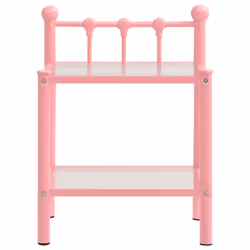VidaXL 325079 Table de nuit et table de chevet Rose, Transparent