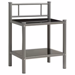 VidaXL 325089, Gris, Noir, Verre, Métal, 450 mm, 345 mm, 605 mm, 1 pièce(s)