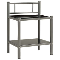 VidaXL 325089 Table de nuit et table de chevet Gris, Noir