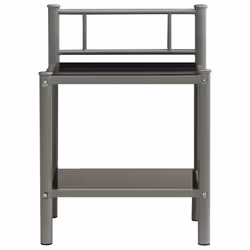 VidaXL 325089 Table de nuit et table de chevet Gris, Noir
