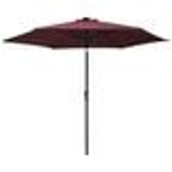 vidaXL Parasol de jardin avec lumières LED mât en acier rouge bordeaux - TU