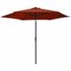 vidaXL Parasol de jardin avec lumières LED et mât en acier terre cuite - TU