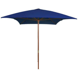 Parasol d'extérieur avec mât en bois Bleu 200x300 cm