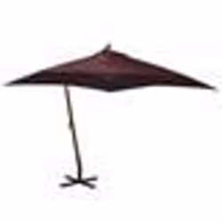 vidaXL Parasol de jardin suspendu et mât rouge bordeaux bois de sapin - TU