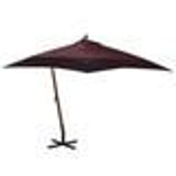 vidaXL Parasol de jardin suspendu et mât rouge bordeaux bois de sapin - TU