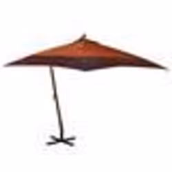 vidaXL Parasol de jardin suspendu avec mât terre cuite bois de sapin - TU
