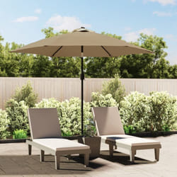 Tissu de remplacement pour parasol d'extérieur Taupe 300 cm