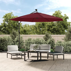 Tissu de remplacement pour parasol déporté bordeaux rouge 300cm Vidaxl