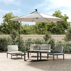 Tissu de remplacement pour parasol déporté Blanc sable 350 cm Vidaxl