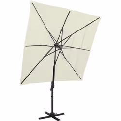 Ce parasol de jardin à 4 niveaux de jardin est un choix parfait pour vous protéger contre les rayons UV et la pluie. Vous pou ...