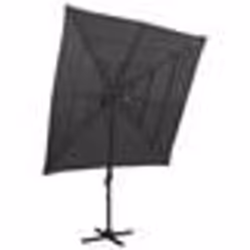 vidaXL Parasol de jardin à 4 niveaux avec mât en aluminium anthracite - TU