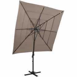 Ce parasol à 4 niveaux de jardin est un choix parfait pour vous protéger contre les rayons UV et la pluie. Vous pouvez l’inst ...