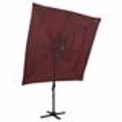 vidaXL Parasol de jardin à 4 niveaux mât en aluminium rouge bordeaux - TU