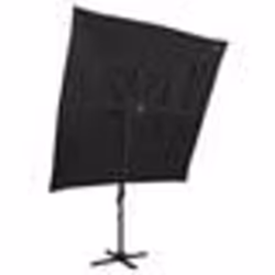 vidaXL Parasol de jardin à 4 niveaux avec mât en aluminium noir - TU