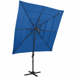 Ce parasol à 4 niveaux de jardin est un choix parfait pour vous protéger contre les rayons UV et la pluie. Vous pouvez l’inst ...