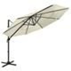 vidaXL Parasol de jardin à 4 niveaux avec mât en aluminium sable - TU