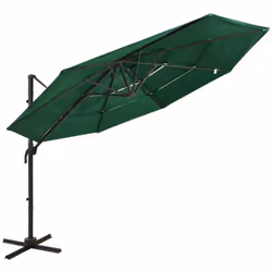 Ce parasol à 4 niveaux de jardin est un choix parfait pour vous protéger contre les rayons UV et la pluie. Vous pouvez l'inst ...
