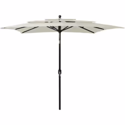 Ce parasol de jardin à 3 niveaux de jardin est un choix parfait pour vous protéger contre les rayons UV et la pluie. Vous pou ...
