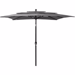 Ce parasol de jardin à 3 niveaux de jardin est un choix parfait pour vous protéger contre les rayons UV et la pluie. Vous pou ...