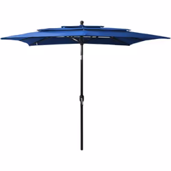 Ce parasol de jardin à 3 niveaux de jardin est un choix parfait pour vous protéger contre les rayons UV et la pluie. Vous pou ...