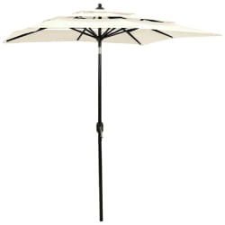 VidaXL Parasol à 3 niveaux - Sable
