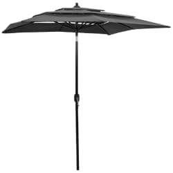 vidaXL Parasol de jardin 200x200 cm - Anthracite