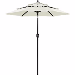 Ce parasol à 3 niveaux de jardin est un choix parfait pour vous protéger contre les rayons UV et la pluie. Vous pouvez l’inst ...