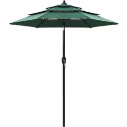 Ce parasol de jardin à 3 niveaux de jardin est un choix parfait pour vous protéger contre les rayons UV et la pluie. Vous pou ...