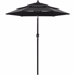 Ce parasol à 3 niveaux de jardin est un choix parfait pour vous protéger contre les rayons UV et la pluie. Vous pouvez l’inst ...
