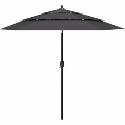Ce parasol de jardin à 3 niveaux de jardin est un choix parfait pour vous protéger contre les rayons UV et la pluie. Vous pou ...