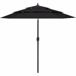 Ce parasol de jardin à 3 niveaux de jardin est un choix parfait pour vous protéger contre les rayons UV et la pluie. Vous pou ...
