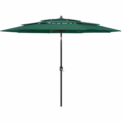 Ce parasol de jardin à 3 niveaux de jardin est un choix parfait pour vous protéger contre les rayons UV et la pluie. Vous pou ...