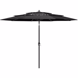 Ce parasol à 3 niveaux de jardin est un choix parfait pour vous protéger contre les rayons UV et la pluie. Vous pouvez l’inst ...