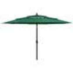 vidaXL Parasol de jardin à 3 niveaux avec mât en aluminium vert 3,5 m - TU